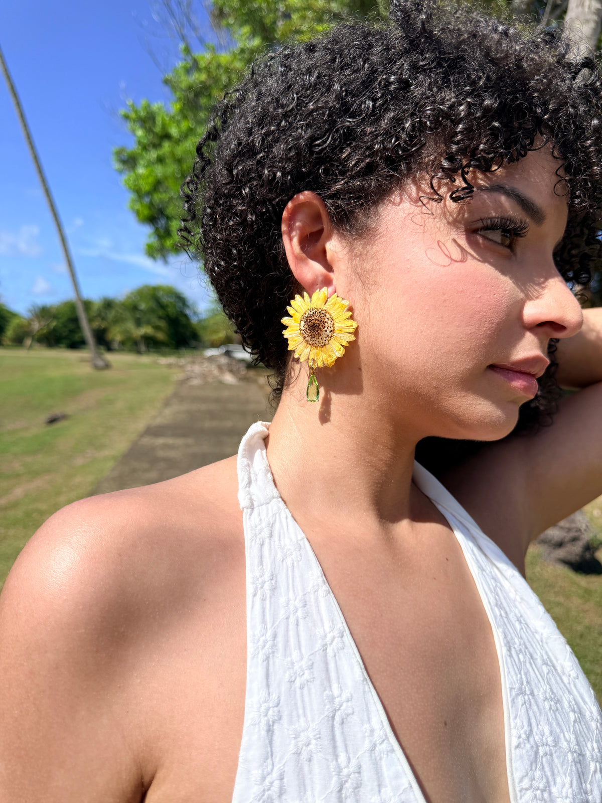 Sunflower Drop Earrings