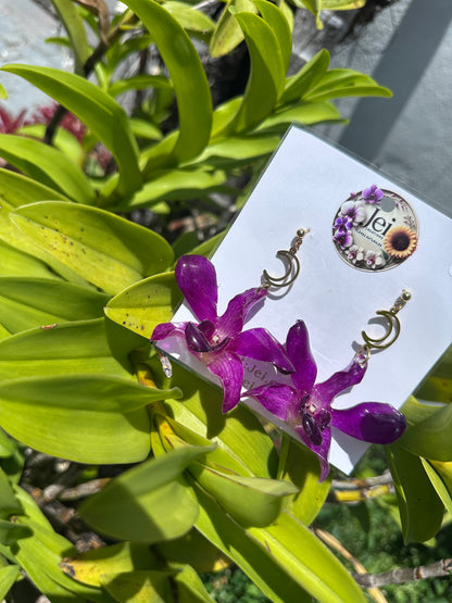 Moon Orchid earings