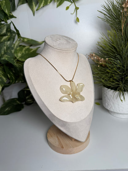 Dendrobium Orchid necklace