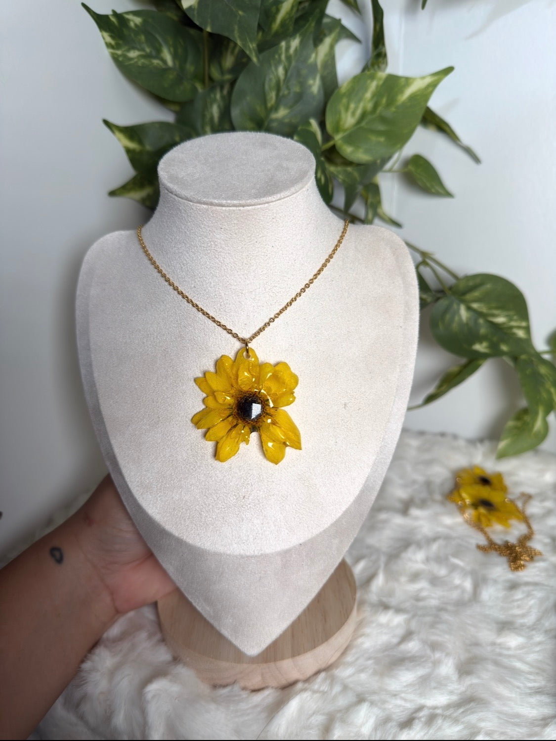Sunflower necklace