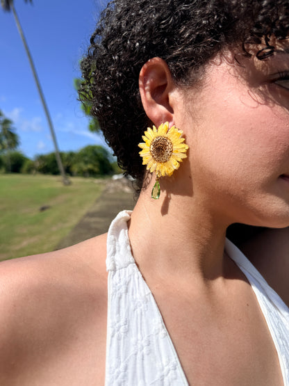 Sunflower Drop Earrings