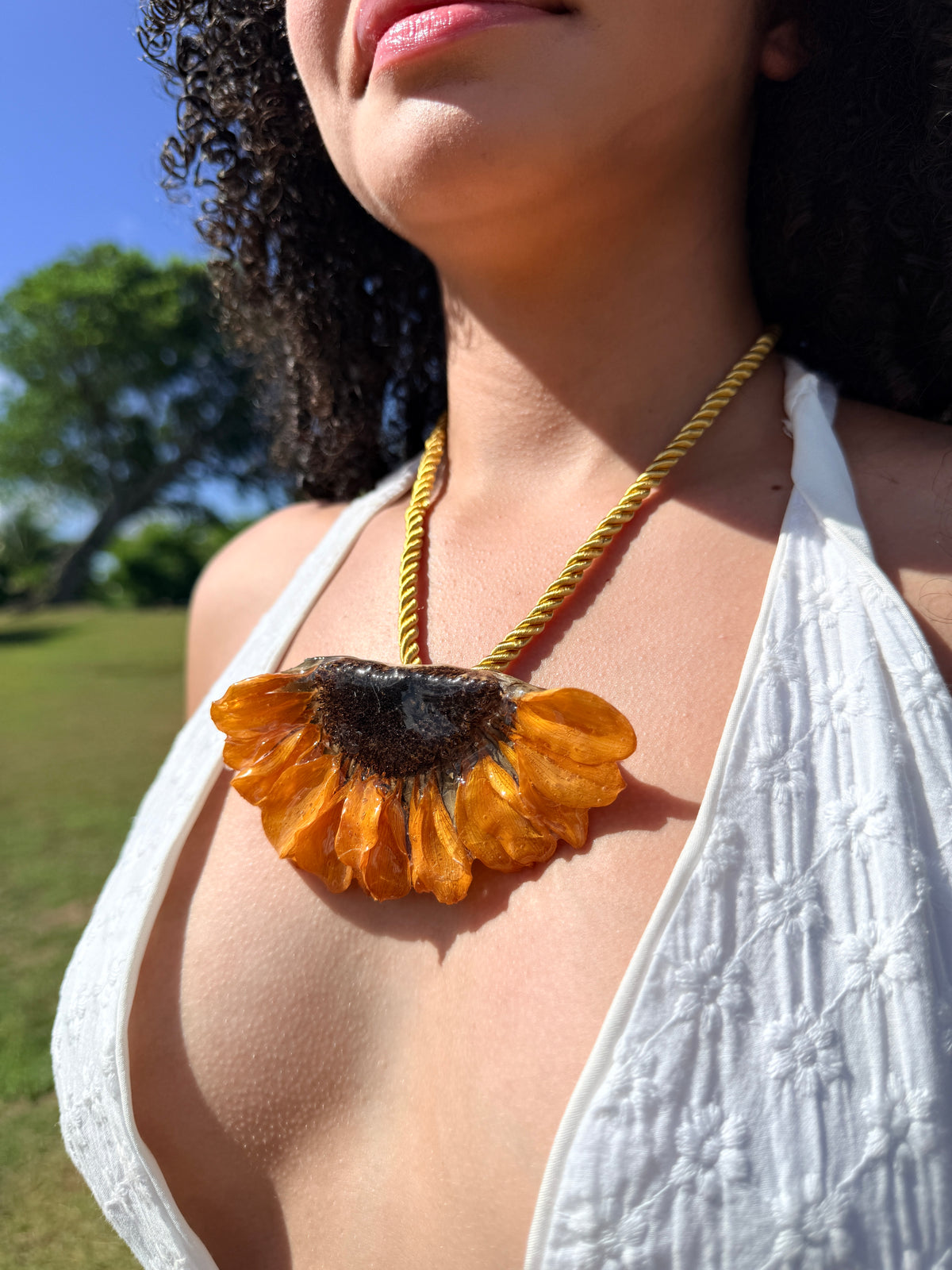 Golden Sun Statement Necklace