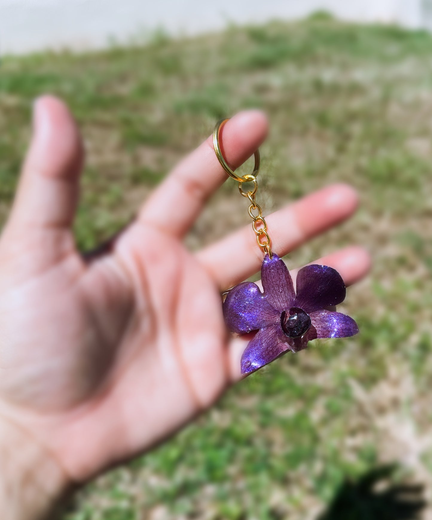 Orchid Keychain