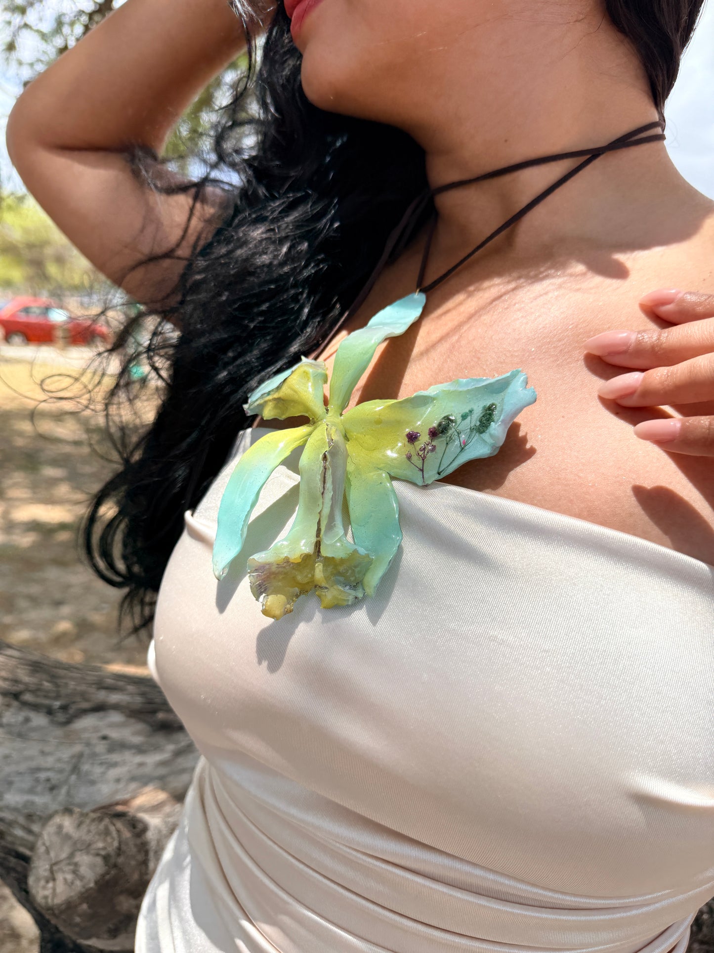 Cattleya Garden Statement Choker