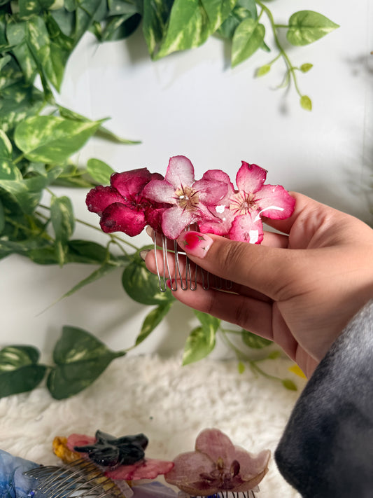 Desert Rose Garden Hair Comb