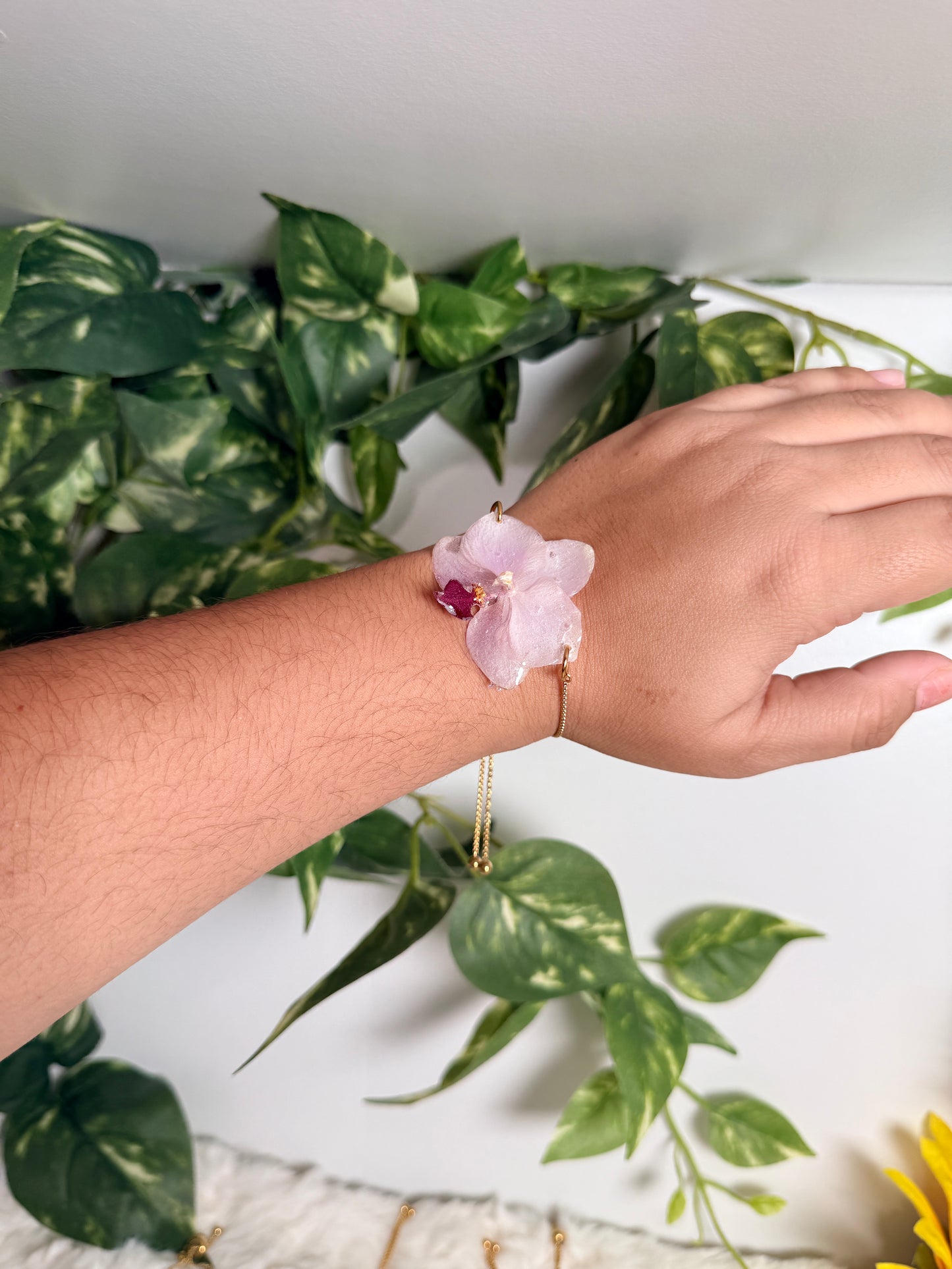 Baby orchid bracelet