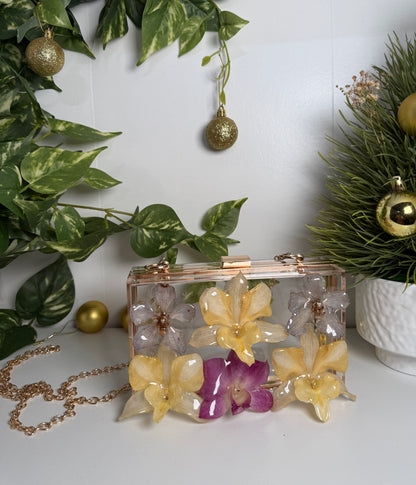 Acrylic Floral Handbag