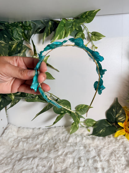 Turquoise Hydrangea Crown