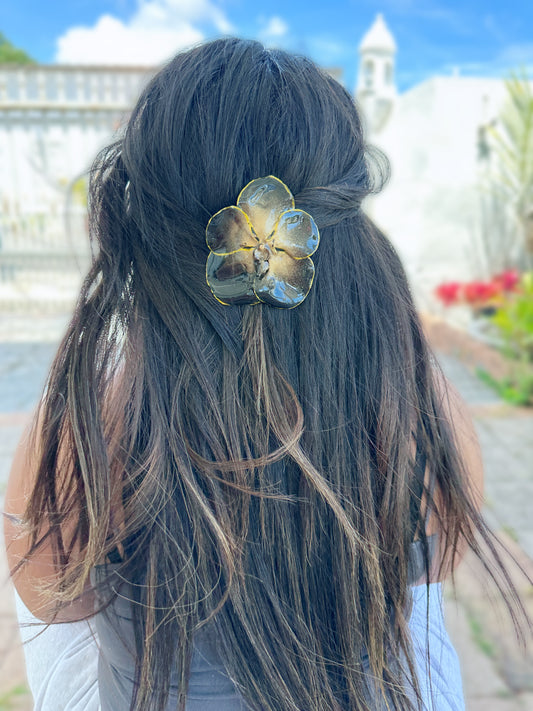 Black Orchid Hair clip
