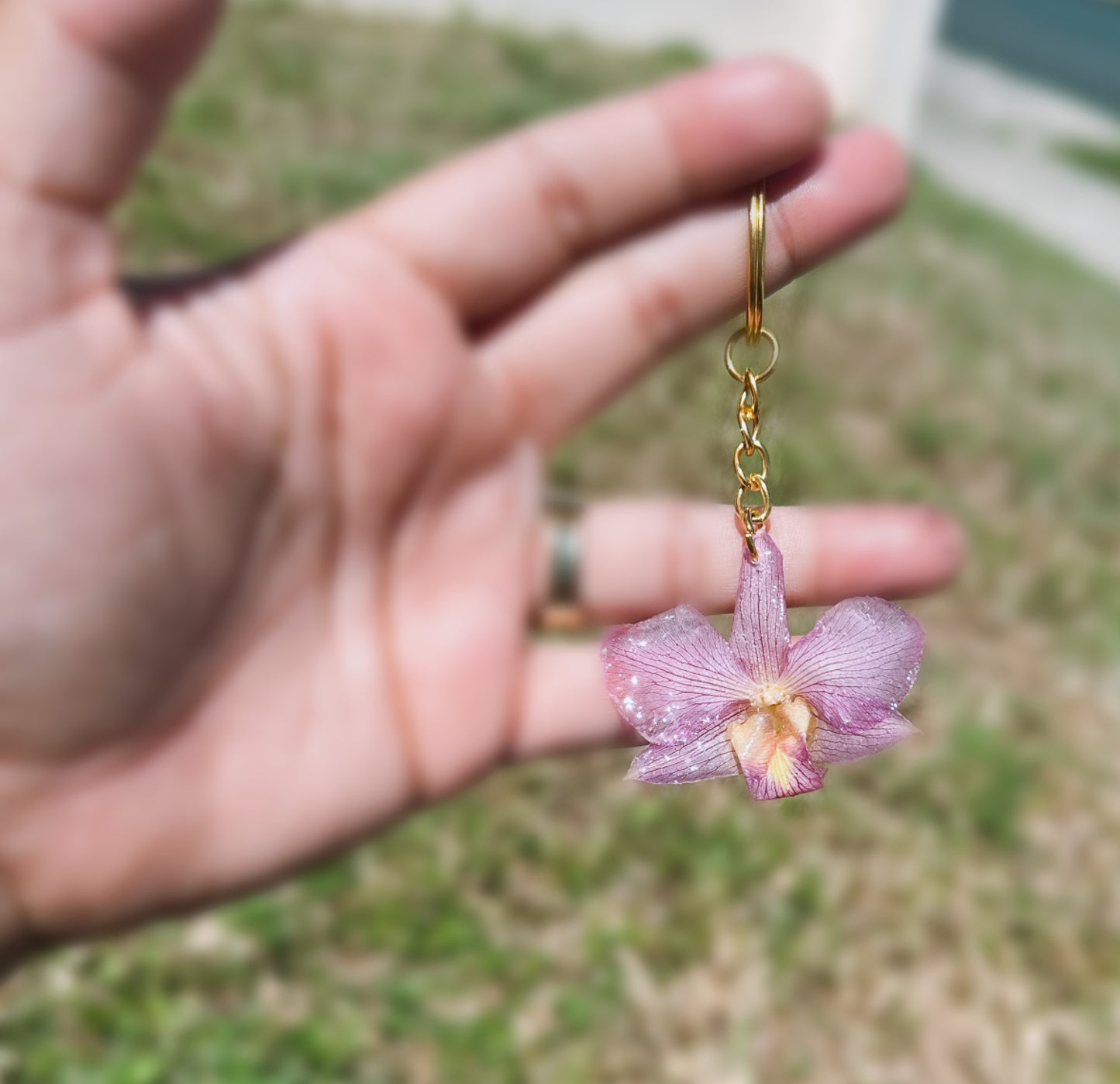 Orchid Keychain