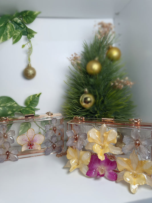 Acrylic Floral Handbag