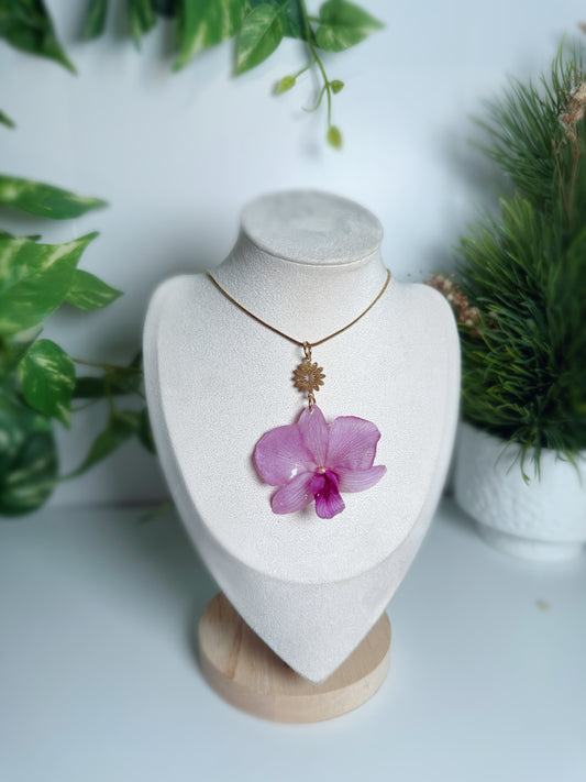 Dendrobium Orchid  necklace