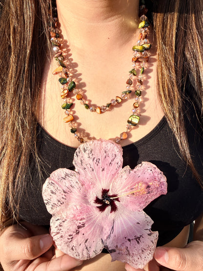 Amapola Blush 2-in-1 Necklace/hairclip
