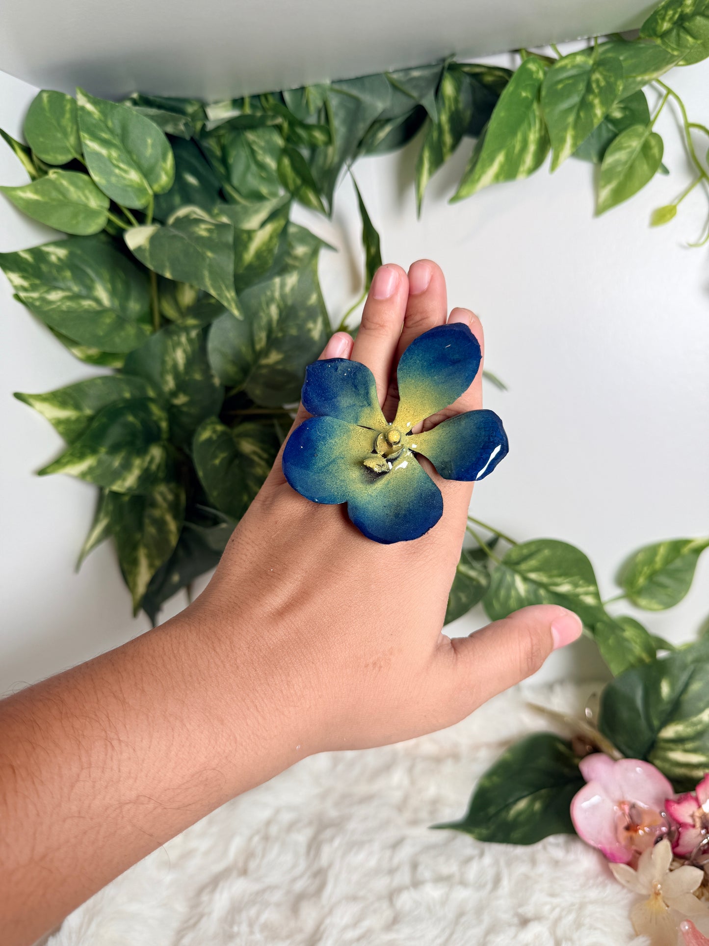 Midnight Vanda Bloom Ring