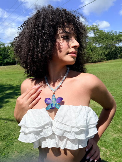 Blue Orchid Choker