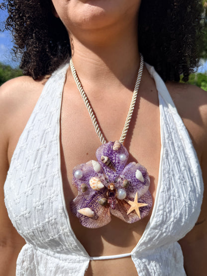 Ocean Vanda Statement Necklace