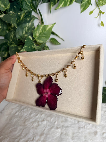 Desert Rose charm necklace