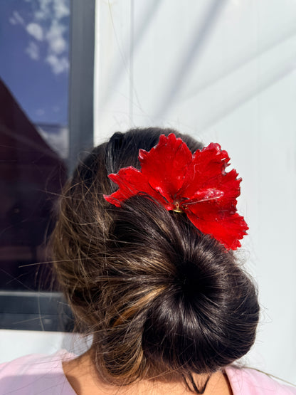 Scarlet Poppy Hair Comb