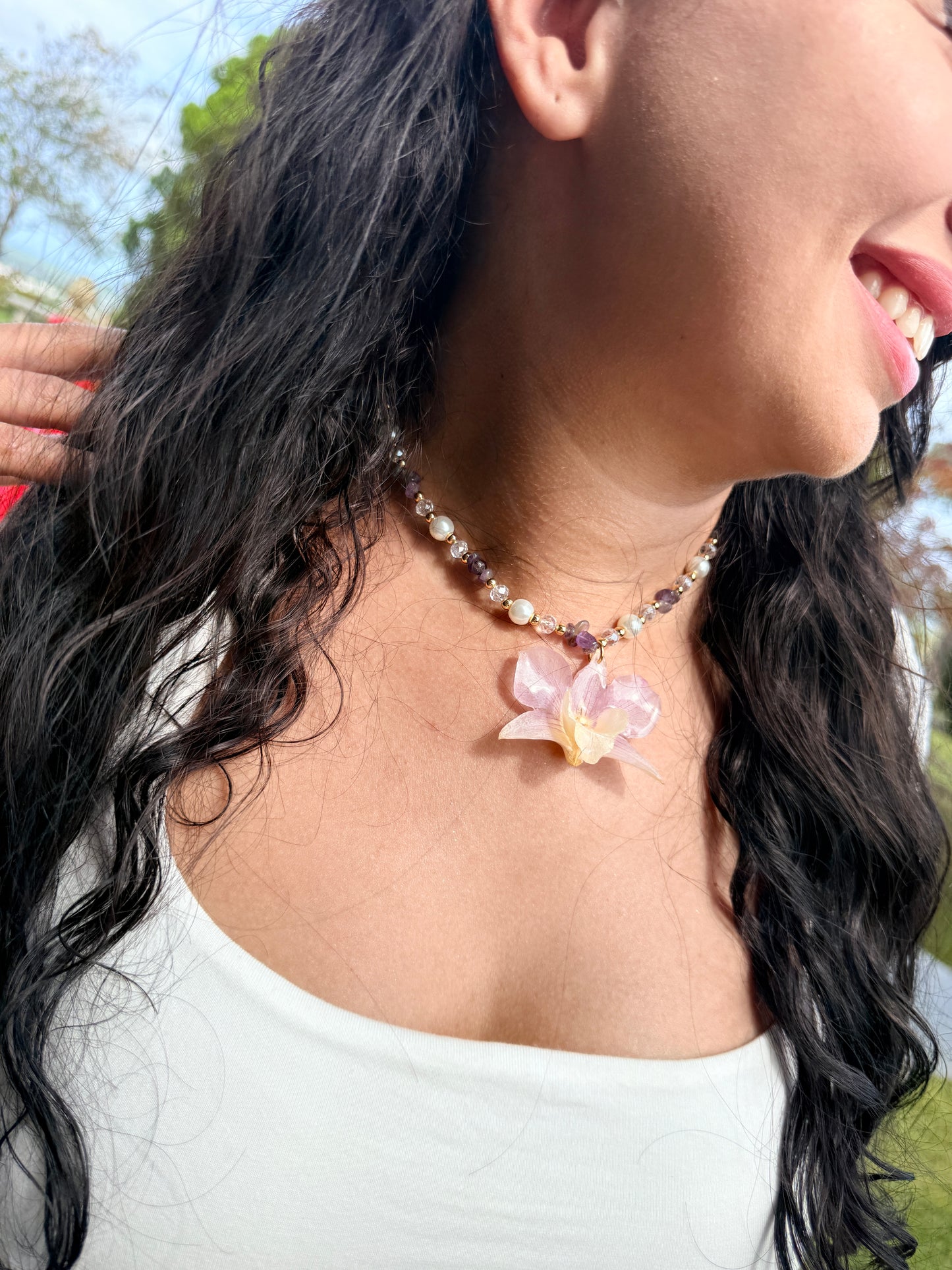 Lavender Orchid Whisper Necklace