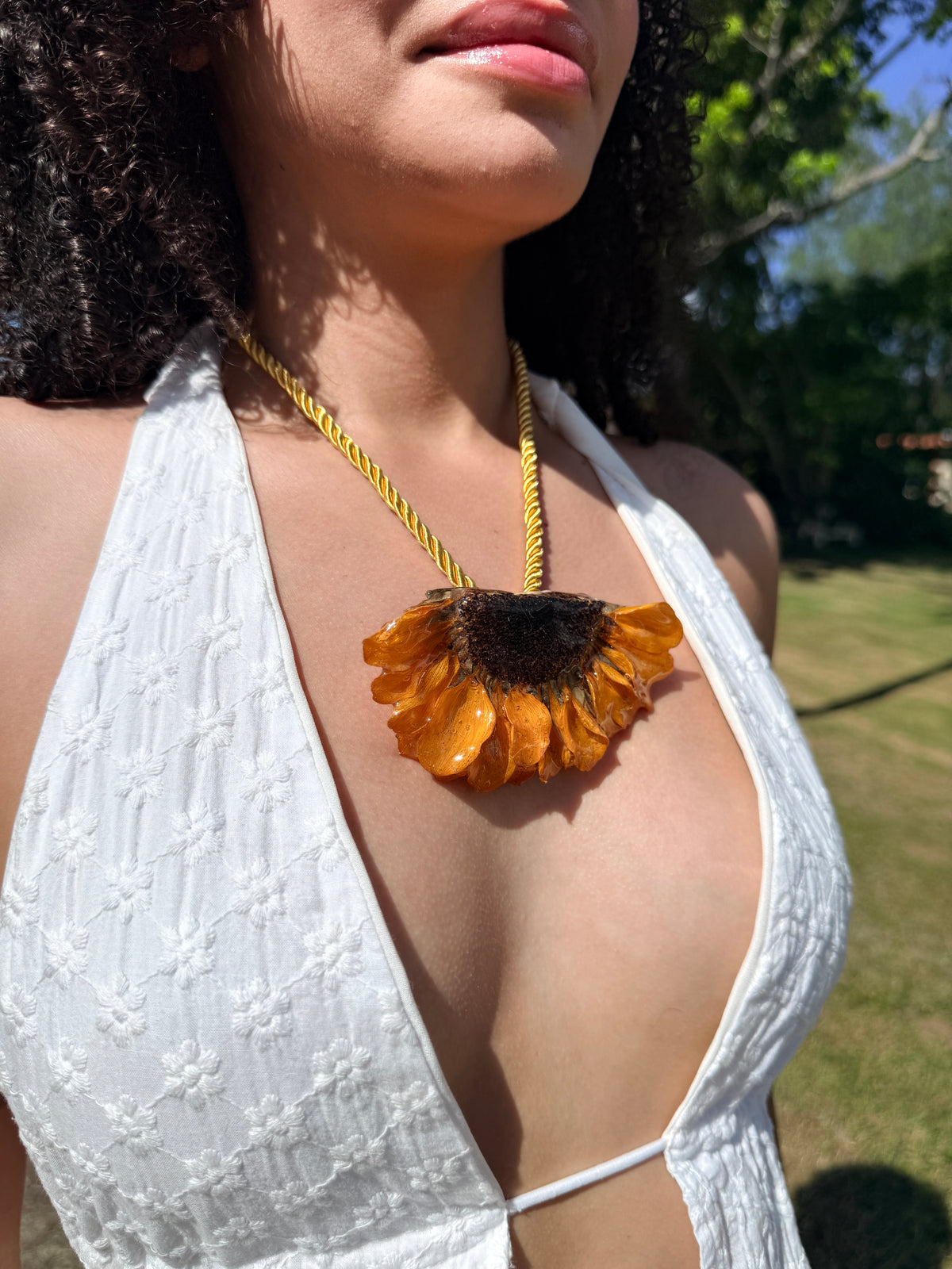 Golden Sun Statement Necklace