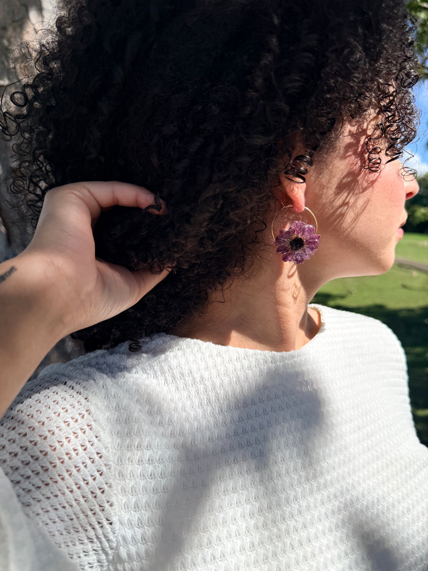 Mini Daisy earings 💜