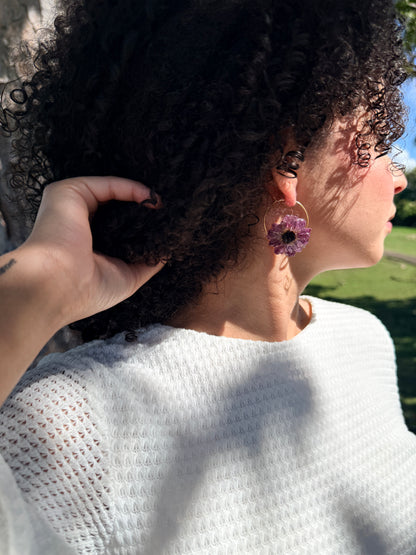 Mini Daisy earings 💜