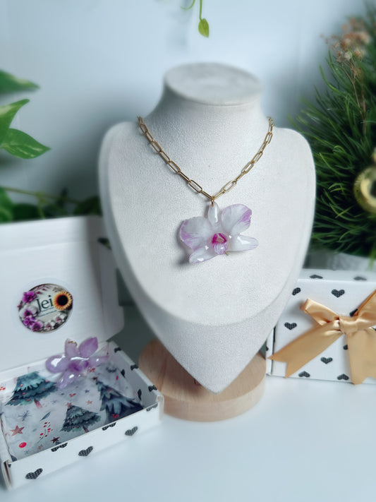 Orchid Duo necklace
