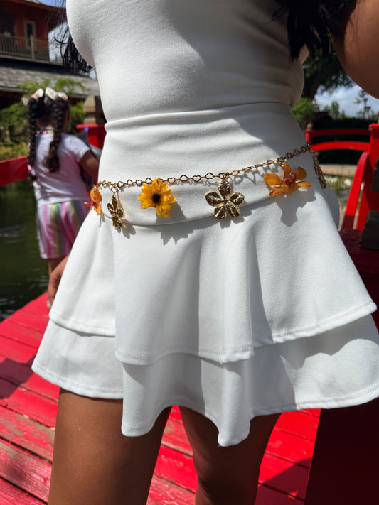 Sunflower & Orchid Garden Waist & Necklace Chain – Dos en Uno