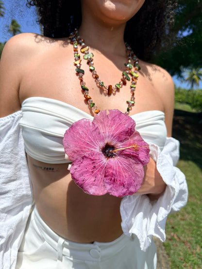 Wild Berry Poppy 2-in-1 Necklace & Hair Clip