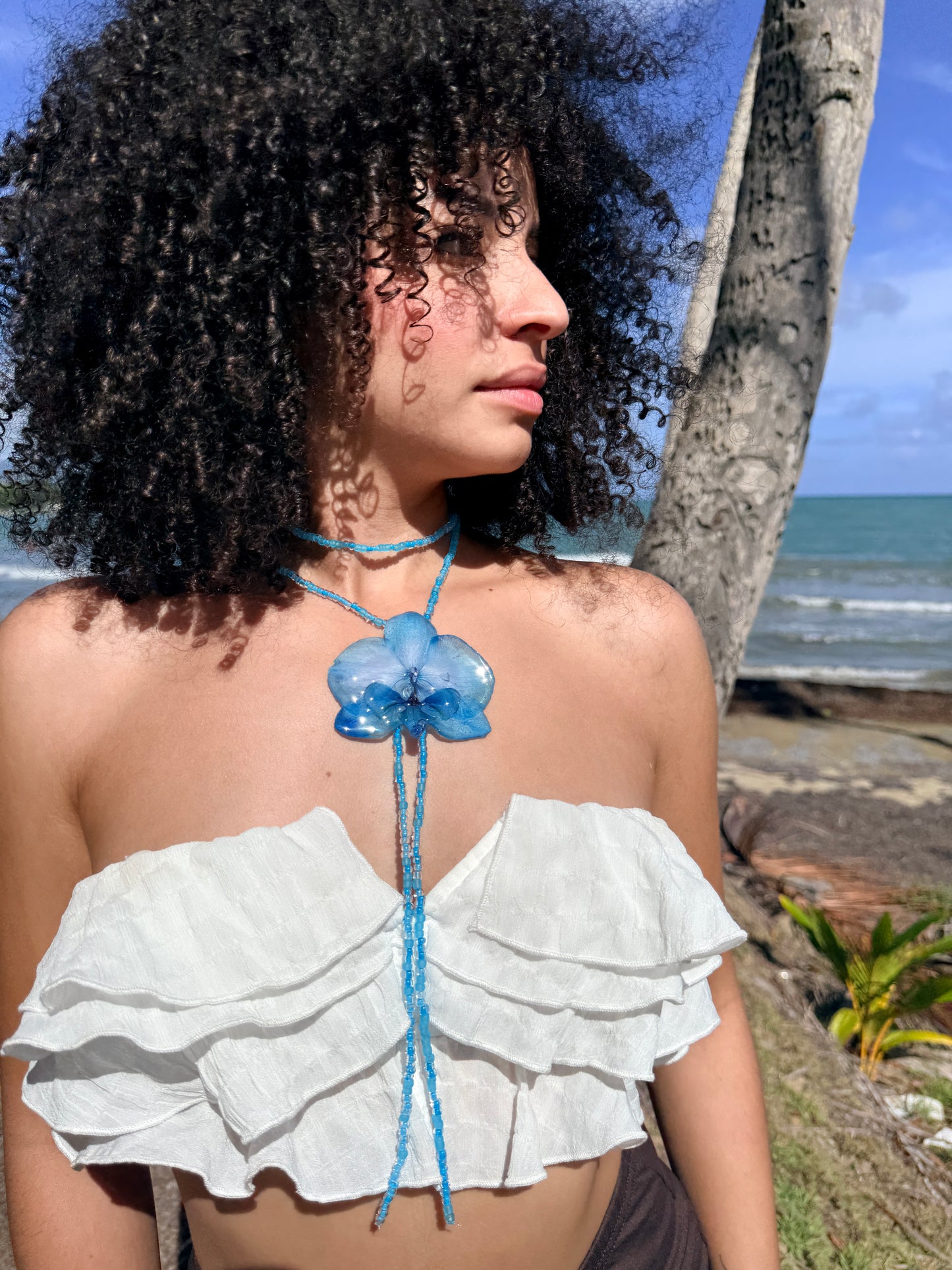 Blue Orchid Adjustable Lariat