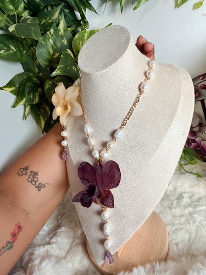 Dendrobium Duo Drop Necklace