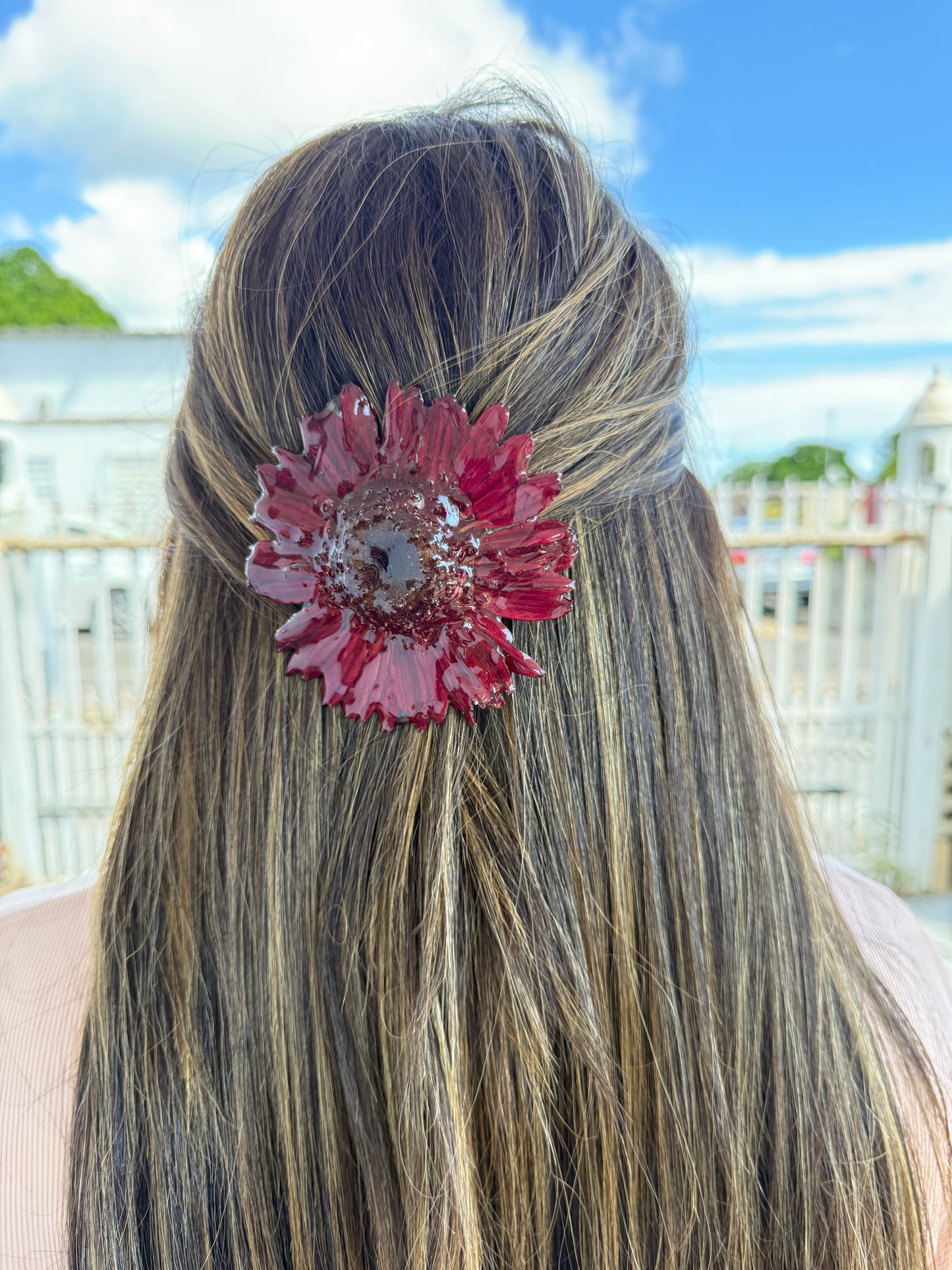 Big gerbera Hair clip