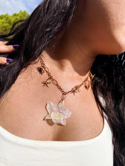 Pearl Tide Charm Necklace