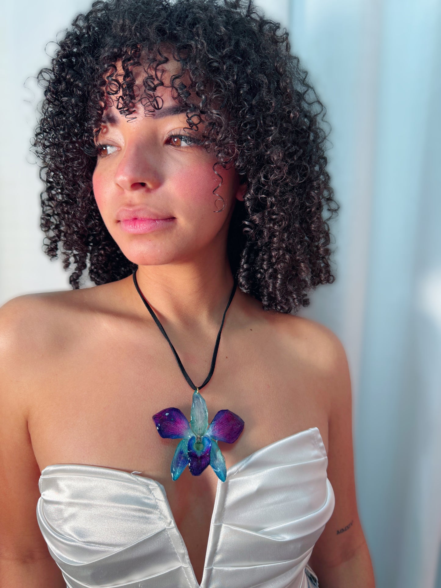 Blue Orchid Dendrobium Choker