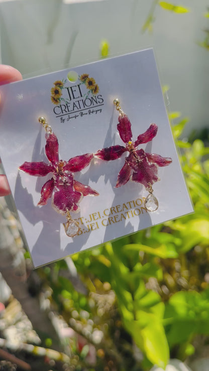 Spider Orchid Earings